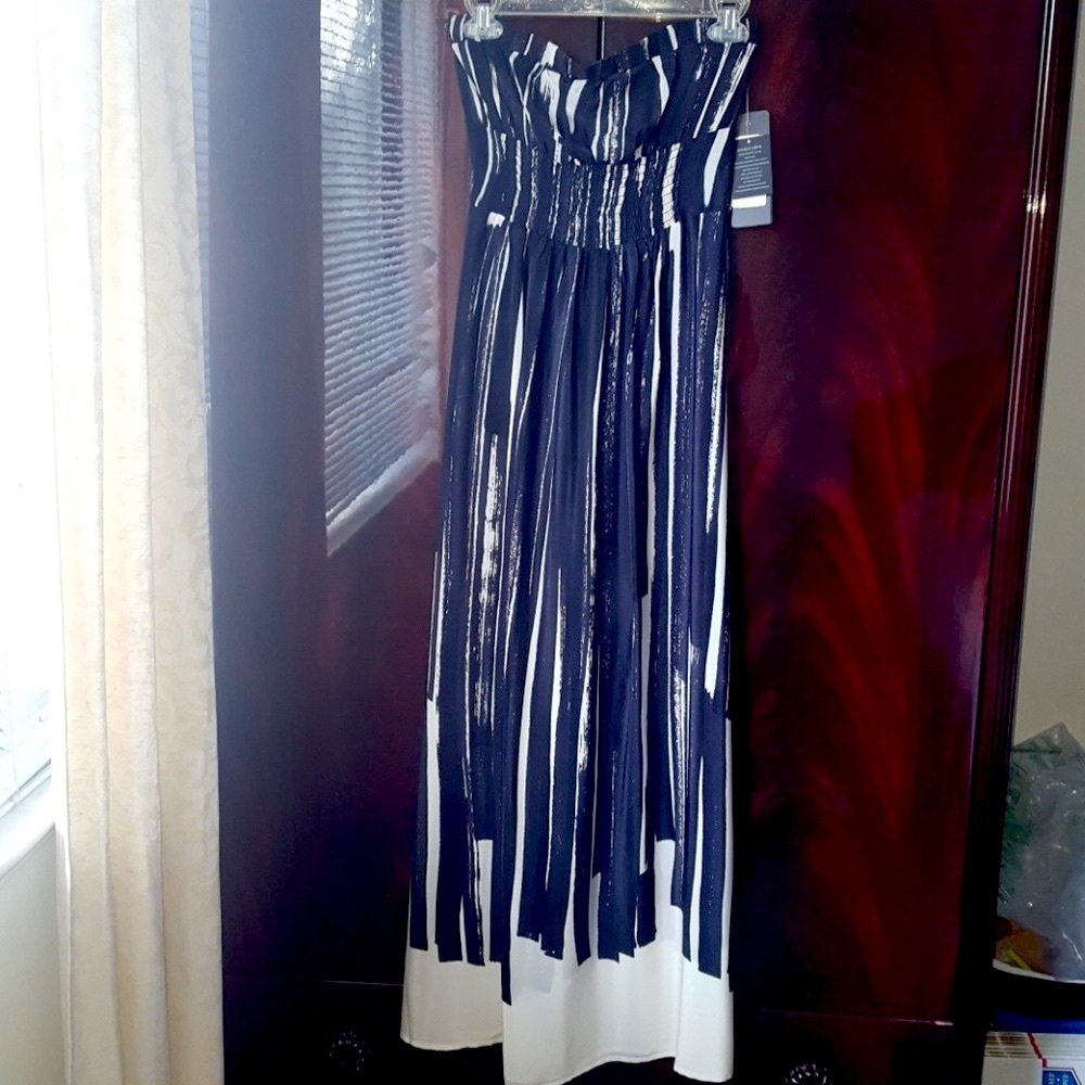 Forever 21 Strapless Silk Dress